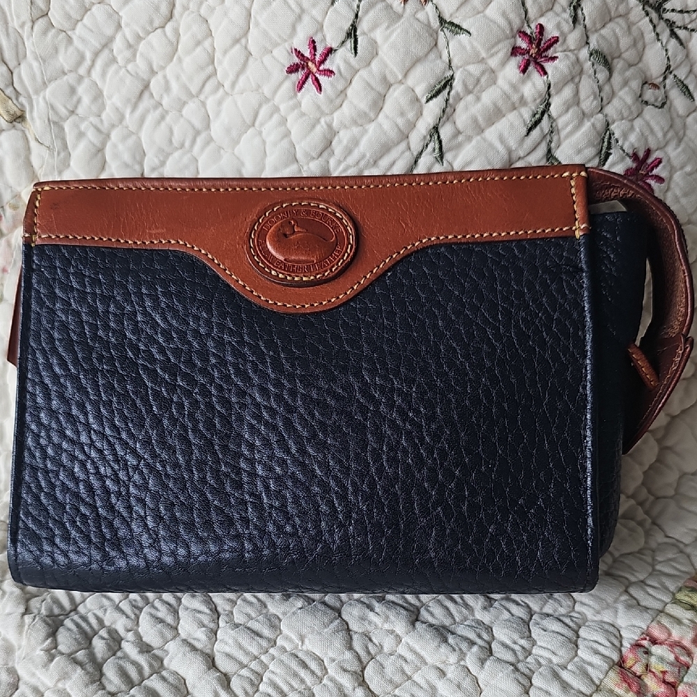 VTG Dooney & Bourke AWL Navy Blue Cosmetic Bag